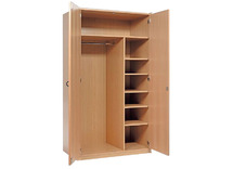 KAST BASIC - GARDEROBE MET PLANKEN EN 2DEUREN - MET SLOT