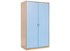 KAST BASIC - HOGE KAST MET 5 PLANKEN - 2 DEUREN EN 3 LADEN - MET SLOT