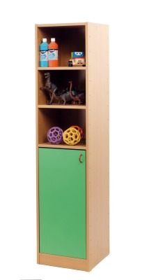 AANBOUW PLUS - SOKKELKAST MET 4 PLANKEN EN 1 DEUR - GEKLEURD