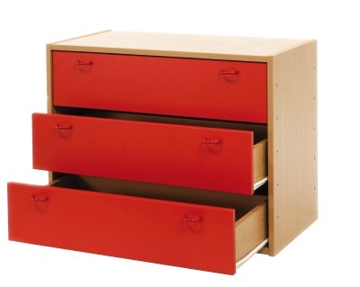 AANBOUW PLUS - HANGKAST MET 3 LADEN - GEKLEURD