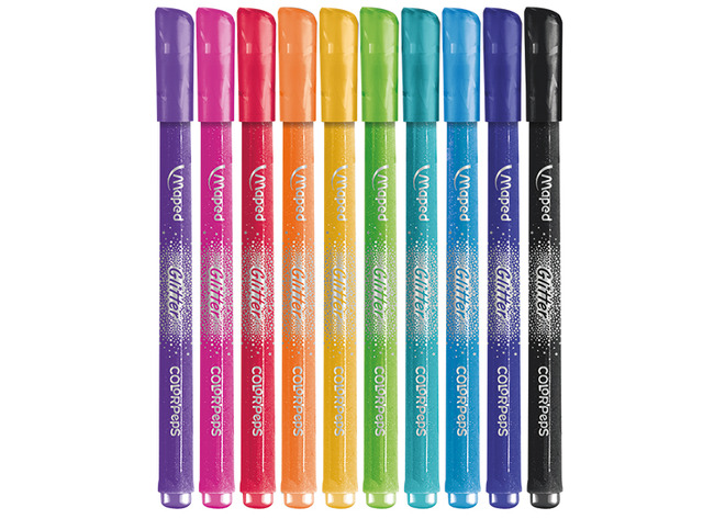 Stiften - kleurstiften - Maped Color'Peps - glitter - set van 10 assorti