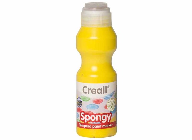 Verfdotters - Creall Spongy - geel - fles van 70 ml