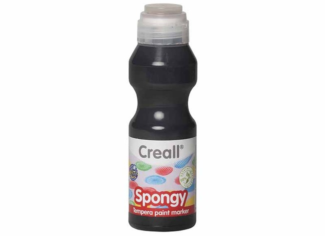 Verfdotters - Creall Spongy - zwart - fles van 70 ml