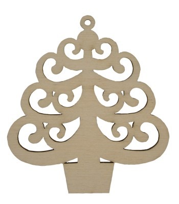 Hangers - hout - kerstboom - kerst - per stuk