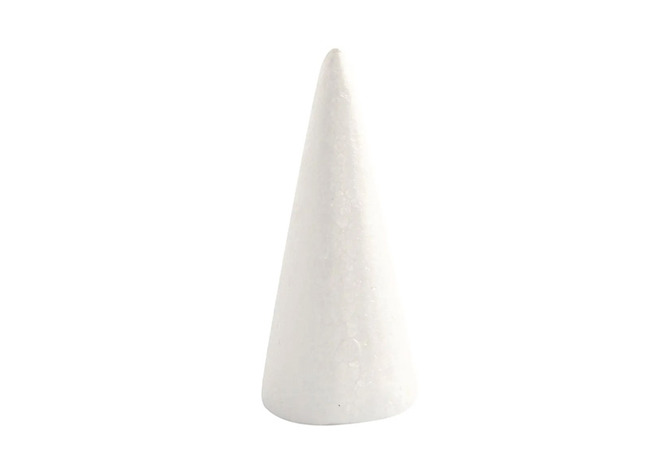 Frigolite - polystyrène - cônes - 6 x 15 cm - set de 25