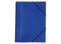 Mappen - elastomap - A5 - met kleppen - kunststof - blauw - per stuk
