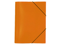 Mappen - elastomap - A5 - met kleppen - kunststof - oranje - per stuk