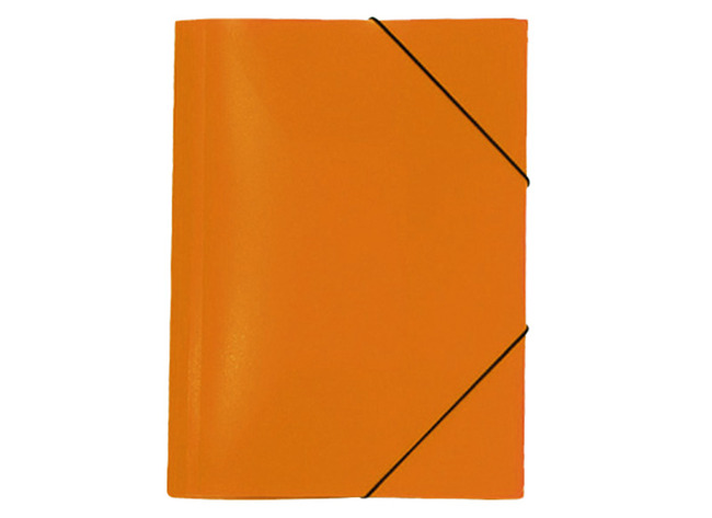 Mappen - elastomap - A5 - met kleppen - kunststof - oranje - per stuk