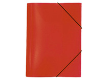 Mappen - elastomap - A5 - met kleppen - kunststof - rood - per stuk