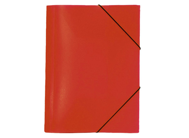 Mappen - elastomap - A5 - met kleppen - kunststof - rood - per stuk