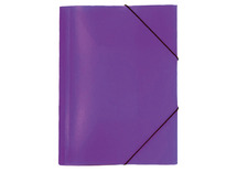 Mappen - elastomap - A5 - met kleppen - kunststof - violet - per stuk