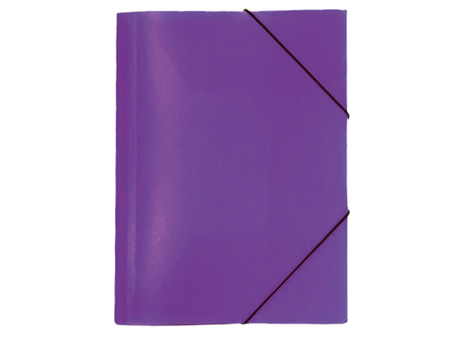 Mappen - elastomap - A5 - met kleppen - kunststof - violet - per stuk