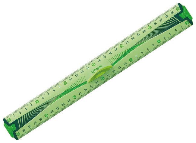 Latten - meetlat - Maped - 30 cm - met grip - groen - per stuk