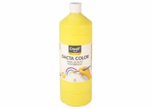 Verf - plakkaatverf - Creall Dacta Color - lichtgeel - fles van 1 l