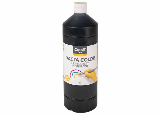 Verf - plakkaatverf - Creall Dacta Color - zwart - fles van 1 l