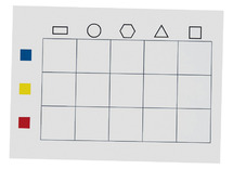 Denkspel - Logiblokken - opdrachtborden voor LX3752 - kleur en vorm - set van 2 assorti