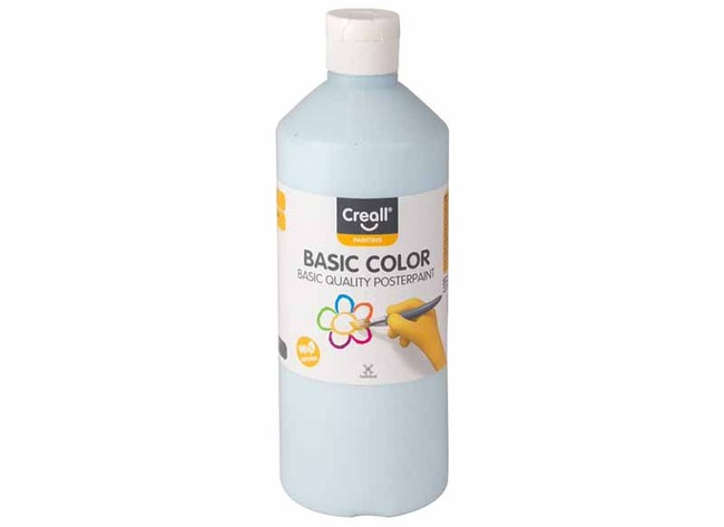 Verf - plakkaatverf - Creall Basic Color - pastelblauw - fles van 500 ml