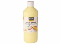 Verf - plakkaatverf - Creall Basic Color - pastelgeel - fles van 500 ml
