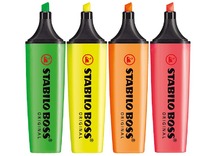 Markeerstiften - fluostiften - Stabilo Boss Original - set van 4 assorti