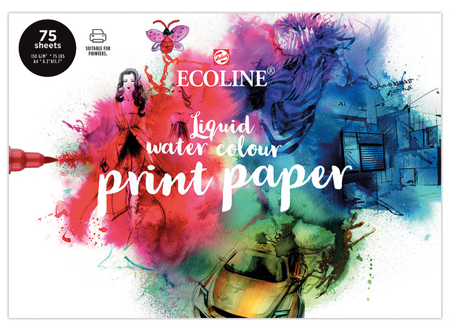 Papier - Ecoline Print Paper -  a4 - 150 g - 75 flles