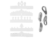 Kronen - verjaardag - wit - inclusief velcro - set van 40 assorti
