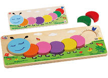 Kleur en vorm - nabouwen - Gogo Toys - rups - hout - per spel