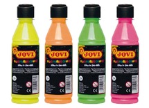 Verf - fluorverf - Jovi Tempera Paint - 250 ml - set van 4 assorti