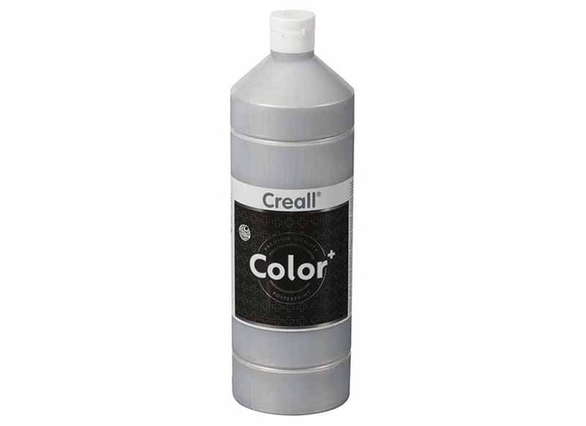 Verf - plakkaatverf - Creall Color Metallic - zilver - 1 l - per stuk