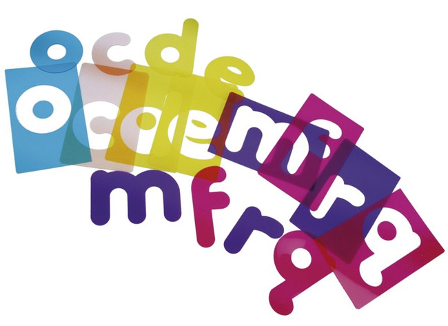Sjablonen - letters - kleine letters - per set