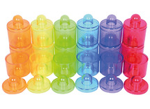Lichtbord - potjes transparant - set van 72 assorti