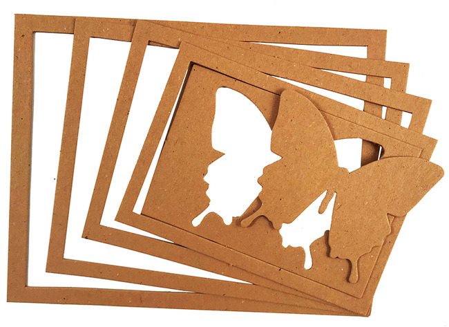 Inlijstkader - Roylco - passe-partout - decoratie voor kaders - karton - set van 24