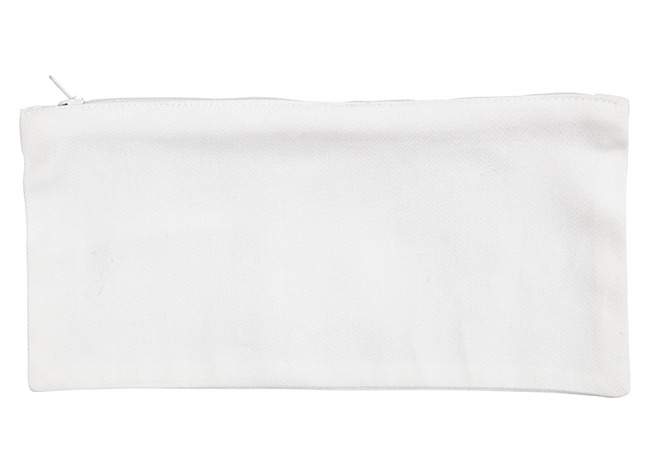 Pennenzak - textiel - 11 x 23 cm - wit - per stuk