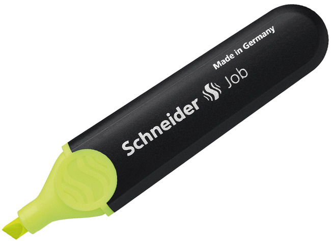Stiften - markeerstiften - Schneider Job - geel - per stuk