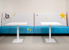 TAFEL - CENTRALE VOET - VIERKANT - 80 X 80 CM