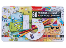 Potloden - kleurpotloden - Bruynzeel Colouring & Drawing - zeshoekig - etui - set van 60 assorti