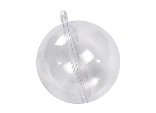 Vormen - bollen - transparant - 6 cm - kunststof - set van 5