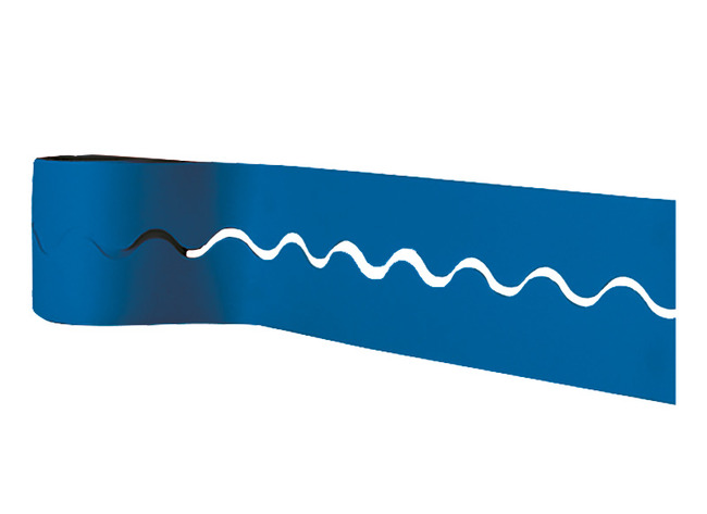 Randtrimmers - karton - decoratie - blauw - per rol