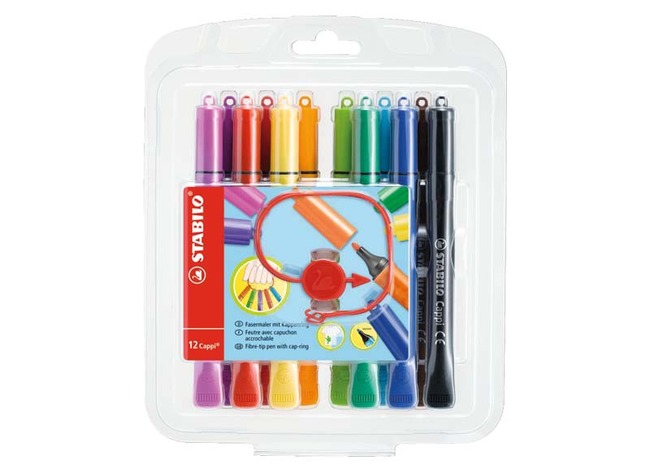 Stiften - kleurstiften - Stabilo Cappi - set van 12 assorti
