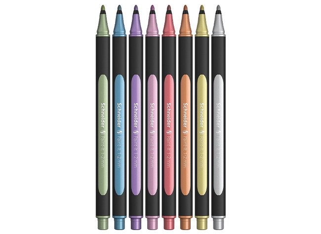 Stiften - kleurstift - metallic - set van 8