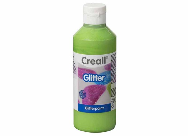 Verf - glitterverf - Creall Glitter - groen - fles van 250 ml