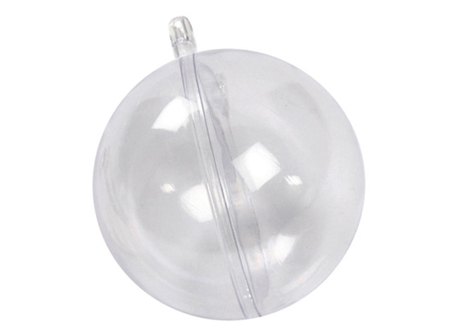 Bol - transparant - 8 cm diameter - kunststof - set van 5