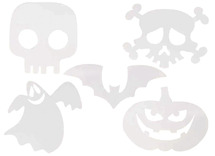 Karton - halloween - figuren - blanco - set van 16
