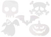 Karton - Halloween - figuren - blanco - set van 16 assorti