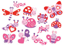 Foam - stickers - kriebelbeestjes - set van 120