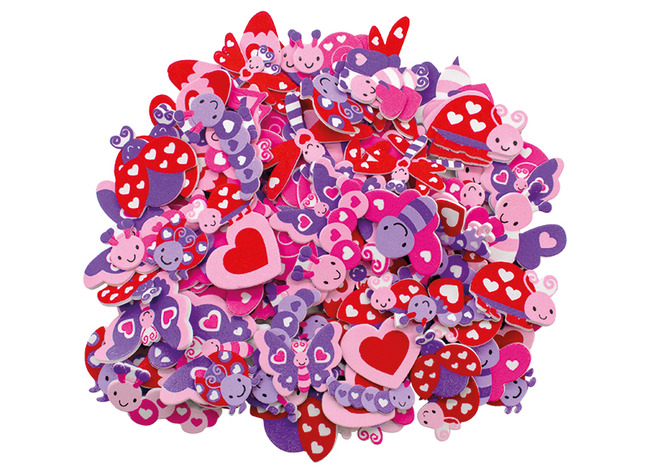 Stickers - foam - kriebelbeestjes - set van 120