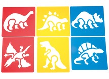 Sjablonen - dinosaurussen - set van 6 assorti
