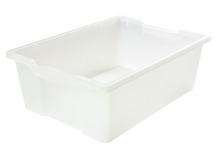 Opbergkist - transparant - gerecycleerd kunststof - 42 x 31 x 14,8 cm - 14L - per stuk