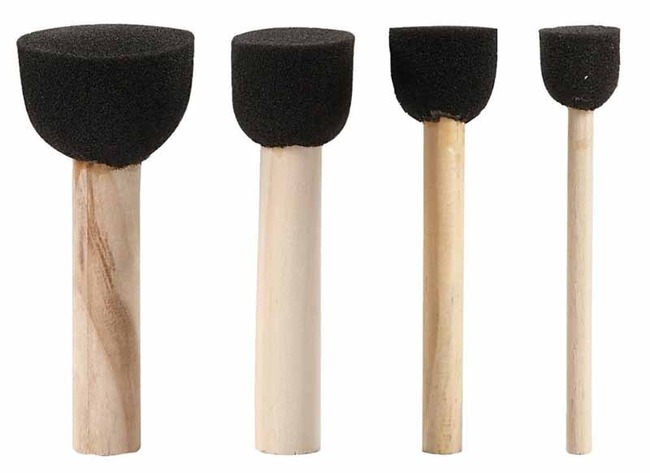 Verfdotters - hout - set van 4