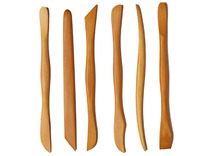 Boetseermateriaal - spatels - hout - boetseren - set van 15 assorti