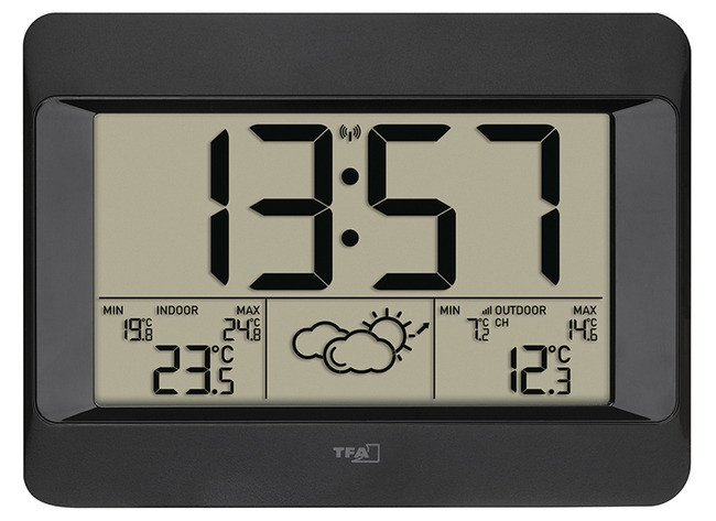 Weerstation - digitale meter - met zender voor binnen en buitentemperatuur - weer - per stuk